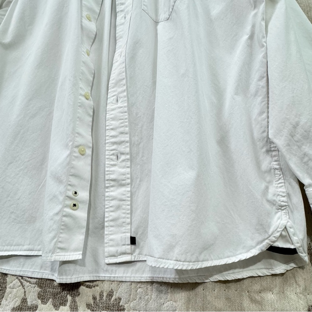 GAP Classic White Boyfriend Fit Button Up Shirt Women’s L (Unisex) - Picture 6 of 11